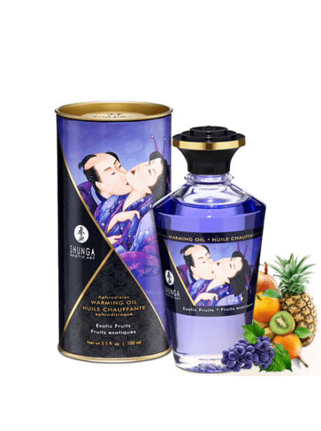 Huile chauffante aphrodisiaque comestible