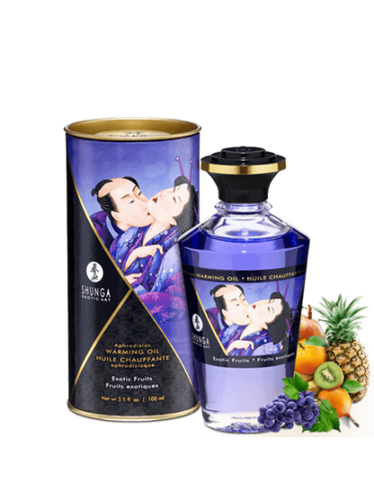 Huile chauffante aphrodisiaque comestible