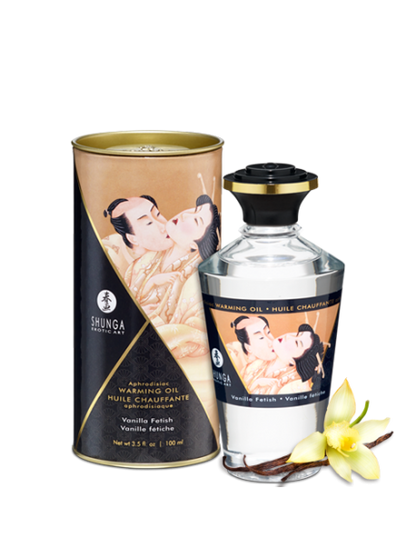 Huile chauffante aphrodisiaque comestible