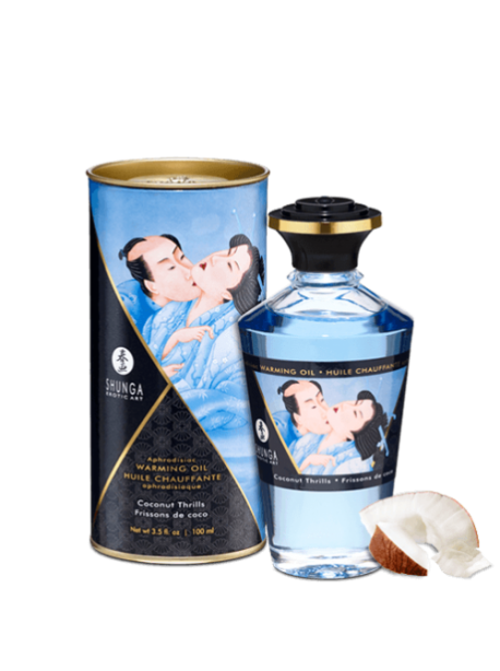 Huile chauffante aphrodisiaque comestible