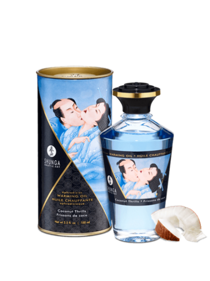 Huile chauffante aphrodisiaque comestible